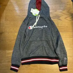 Champion グレー フード付きパーカー　175cm