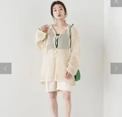 Kastane メッシュ2wayオーバーサイズカーディガン