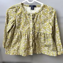 babyGap 花柄長袖シャツ 90㎝　2歳用　黄色