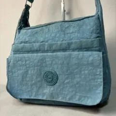 キプリング ショルダーバッグ ロゴ入り ブルー