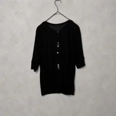 THE YOn/ザヨン　カットソー　カーディガン　ブラック　フリー