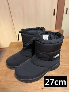 ザノースフェイス 防寒ブーツ ヌプシ ブーティ ウォータープルーフ ロゴ美品！