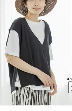 LEPSIM フカV ベスト 黒 フリーサイズ