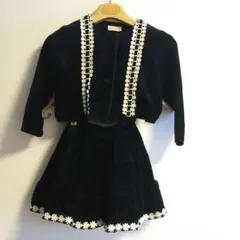 シャーリーテンプル＊ベロアスカート＆ジャケットセットアップ110センチ５才