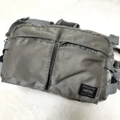 ポーター　タンカー　シルバーグレー　ボディバッグ　ウエストポーチ　Lサイズ