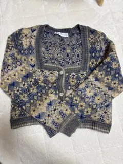 ZARA フェアアイル柄 ニットカーディガン