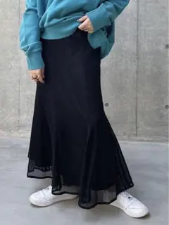 ページボーイ　メッシュマーメイドスカート　黒