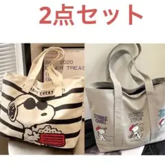 専用ページ　2点セット　スヌーピー キャンバストートバッグ　手提げ　エコバッグ