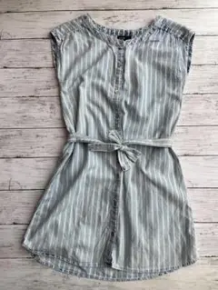 GAP デニムワンピース　ストライプ　140cm