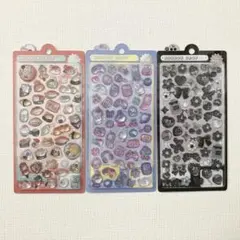 クーリア　ボンボンドロップシール　3個 食べ物　携帯　ブラック