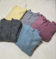 ニットセット 5点　まとめ売り　セーター　ニット　セット　冬服　トップス