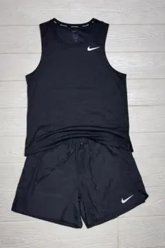 ナイキ ランニング セットアップ タンクトップ ショートパンツブラック 新品 M