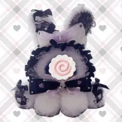 【21日まで】おすわりぬい服　ぬい服　着ぐるみ11cm~13cm❤︎ ❤︎おすわりぬい服 ぬい服 ちびぐるみ 11cm ピンク ねこちゃん