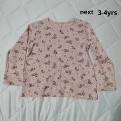 状態良好 next 花柄 長袖ロングTシャツ 3-4yrs