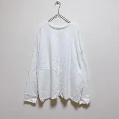 アメリカンホリック　ロンT　長袖Tシャツ　ホワイト　シンプル　無地　ゆったり