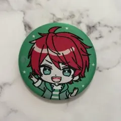 カラフルピーチ　刺繍 缶バッジ　じゃぱぱ