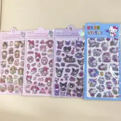 3Dぷくぷく＆ボンボンドロップ風シール4種類セット【M5】