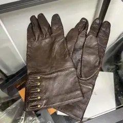 琥*珀様 Chloé ダークブラウン レザー手袋