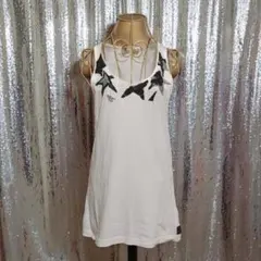 ディーゼル タンクトップ M 〜L ホワイト 星形刺繍 希少デザイン