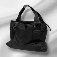 訳あり特価 パピヨネ PAPILLONNER樹脂パーツトート Lサイズ A4 黒のサムネイル