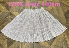 140cm LOVE toxic フラワープリーツスカート　インナーパンツ付き