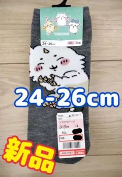 ちいかわ　しまむら　靴下 3足組 24-26cm ハチワレ ショートソックス