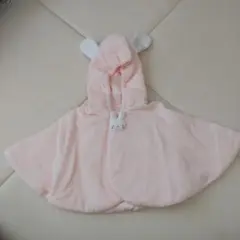 ベビーポンチョ うさぎフード付き 50cm～80cm