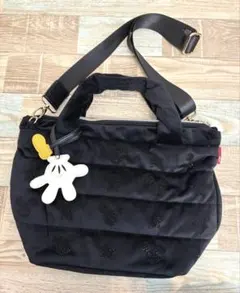 ROOTOTE ミッキーマウス　総柄　バッグ 黒　2way ショルダー　トート