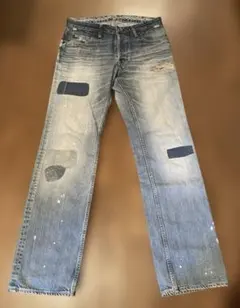 レアデザイン Hurley ダブルライン デニム 32 濃紺 Y2K - メルカリ