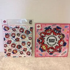 ミャクミャク×サンリオ万博巾着&ハンカチ