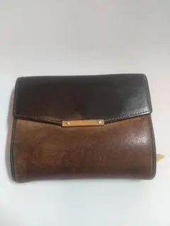 LOEWE ロエベ 二つ折り財布 スエード×レザー コンビのサムネイル