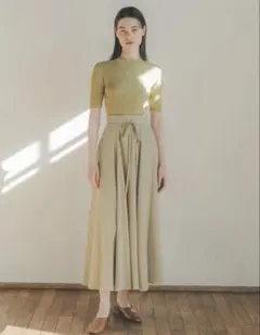 CLANE 2WAY SUSPENDER MAXI SKIRT GREEN 0