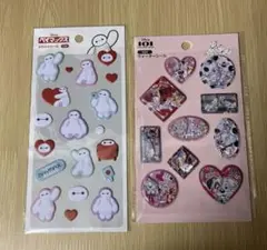 101匹わんちゃん ウォーターシール　ベイマックス ふわふわシール　セリア