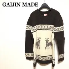 GAIJIN MADE ノルディックセーター 毛100% 2 ペルー製 ウールのサムネイル