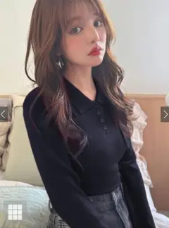 【anou様 専用ページ】ブラック ポロニット 長袖