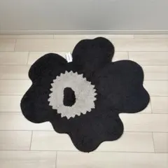 お値下げ不可｜marimekko マリメッコ｜バスマット 玄関マット 黒のサムネイル
