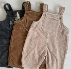 美品　anggo アンゴーコーデュロイオーバーオール S 90 100 韓国服