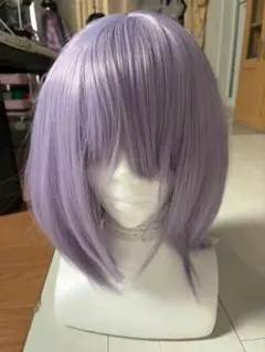 猫又おかゆ コスプレ用ウィッグ ボブスタイル パープル 紫色 ホロライブのサムネイル