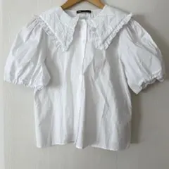 ZARA フリル襟付きシャツ ブラウス
