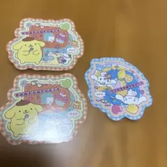 ポムポムプリン サンリオ クッキー シール 3 ステッカー3枚