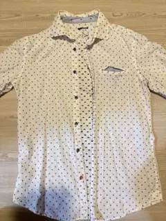 GAS ドット柄 長袖シャツ ホワイト