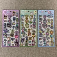 【正規品】サンリオ ぷくキラ チャームステッカー 3枚セット