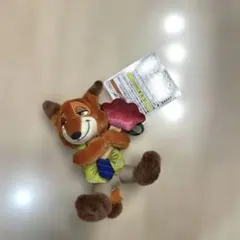 タグ付き　ディズニーリゾート　ズートピア　ニック・ワイルド ぬいぐるみチャーム