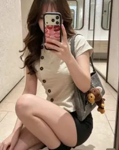 SHEIN ベージュシャツ Mサイス