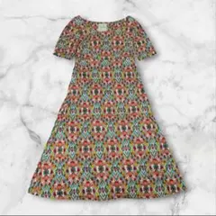 【美品】シビラ　リネン100%　ノースリーブ　膝下丈ワンピース　L　刺繍 美品】シビラ リネン100% ノースリーブ 膝下丈ワンピース L 刺繍 | Mercari