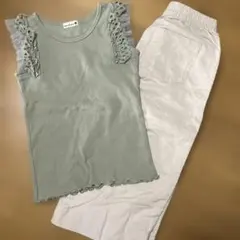 女の子　ノースリーブ　ワイドパンツセット　120㎝