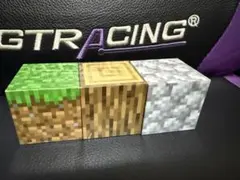 マインクラフト ブロック 丸石／草ブロック／樫