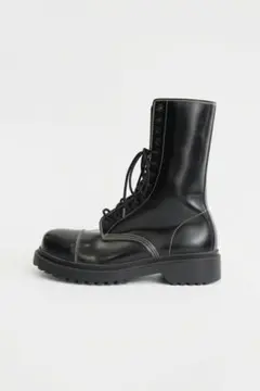BALENCIAGA コンバットブーツ ブラック ロープステッチ BALENCIAGA コンバット ブーツ ブラック ロープ ステッチ レザー