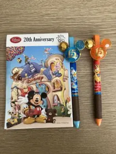 Disney 20th Anniversary メモ帳とペンセット