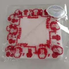 近沢レース店♡タオルハンカチ 縁起物 だるまのサムネイル